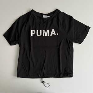 Puma cropped tee, black, xs